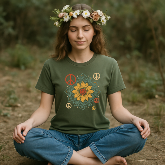 Peaceful Meditation Mandala Graphic T-Shirt product