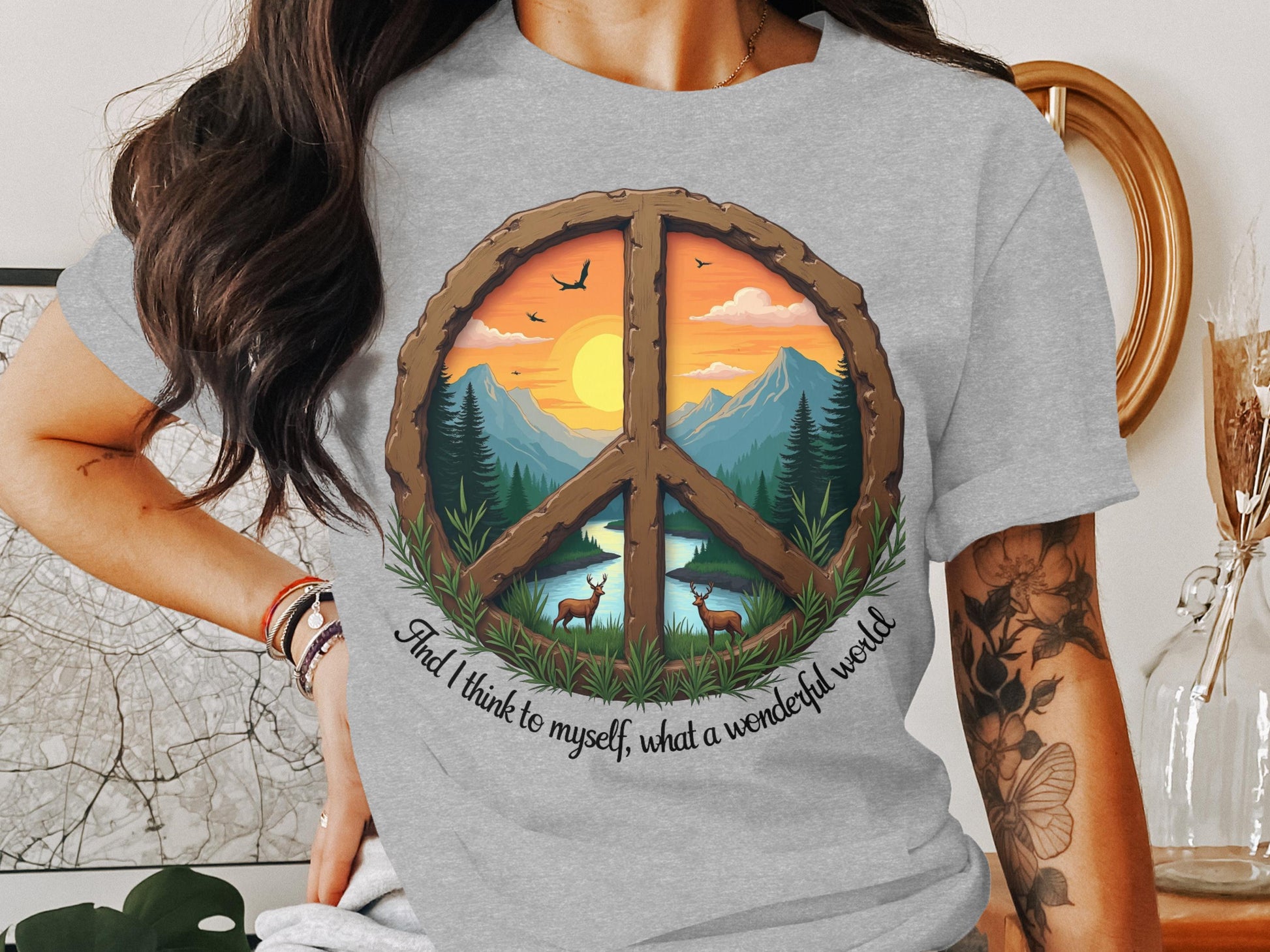 Inspiring Nature Peace Symbol Outdoor Graphic Shirt product