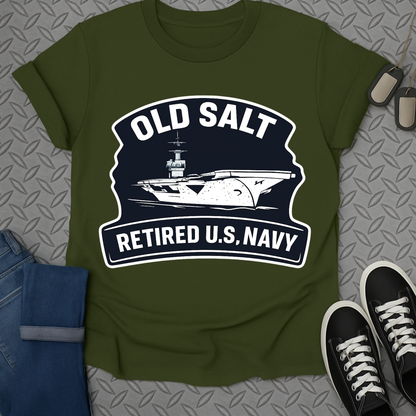 Old Salt Retired U.S. Navy Graphic T-Shirt