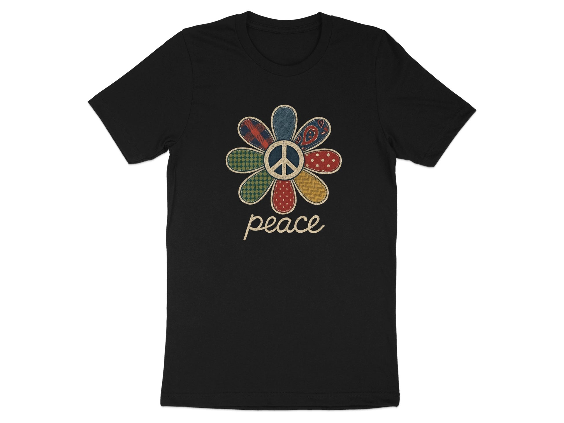 Colorful Flower Peace Design Graphic T-Shirt Product