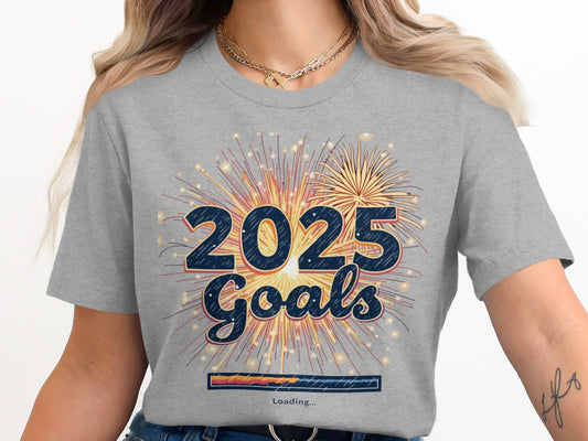 "Celebrate 2025 with motivational and trendy New Year t-shirts! Perfect for achieving your goals in style."