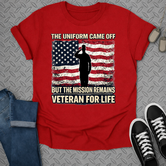 The Uniform Came Off Veteran for Life T-Shirt