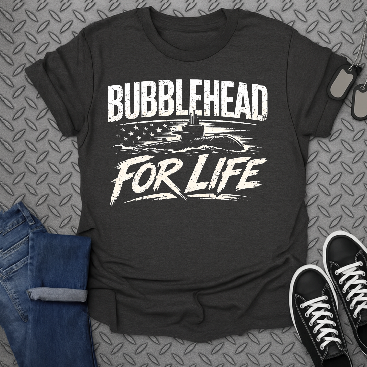 Bubblehead For Life Submarine Military Veteran T-Shirt product type