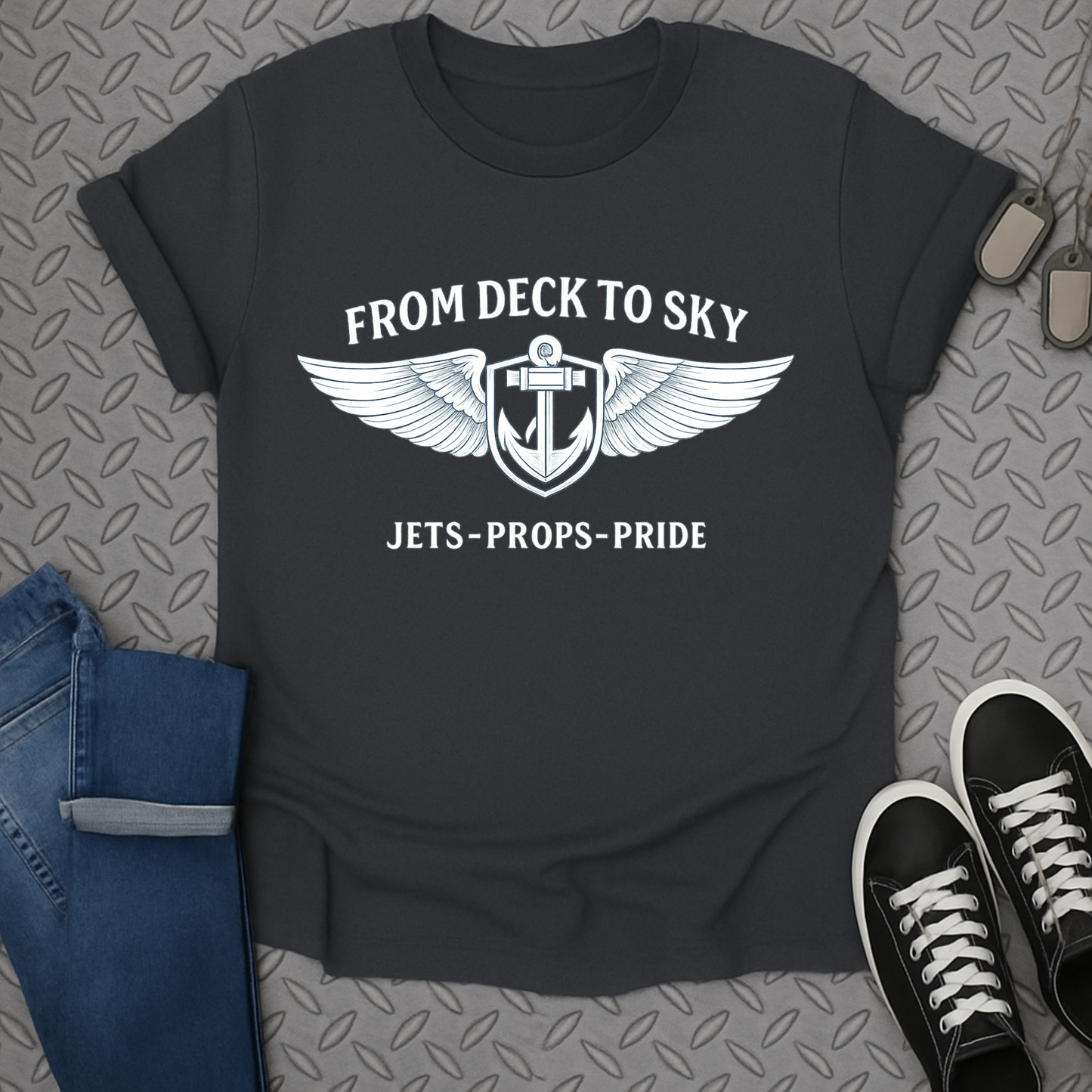 From Deck to Sky Jets Props Pride T-Shirt