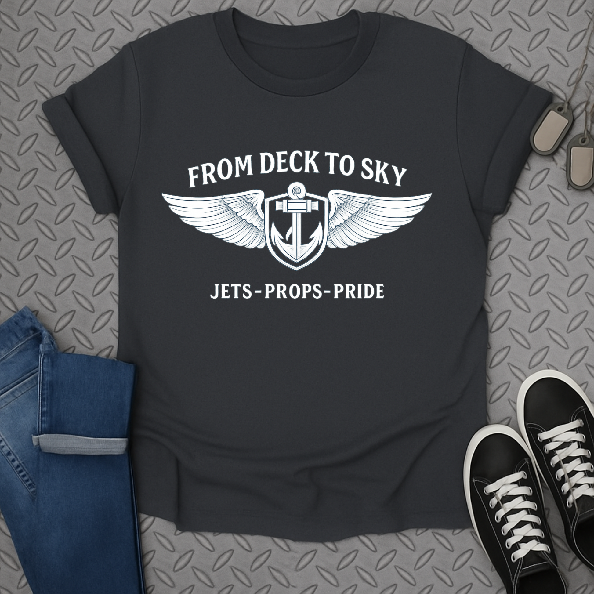 From Deck to Sky Jets Props Pride T-Shirt