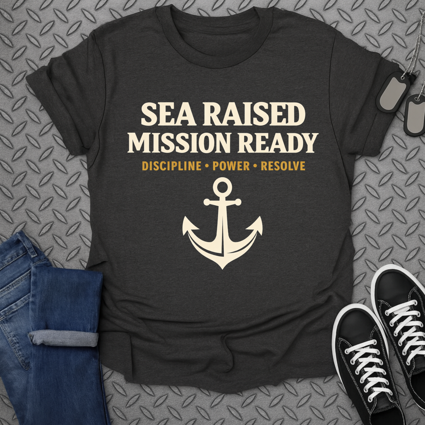 Sea Raised Mission Ready Discipline Power Resolve Tee
