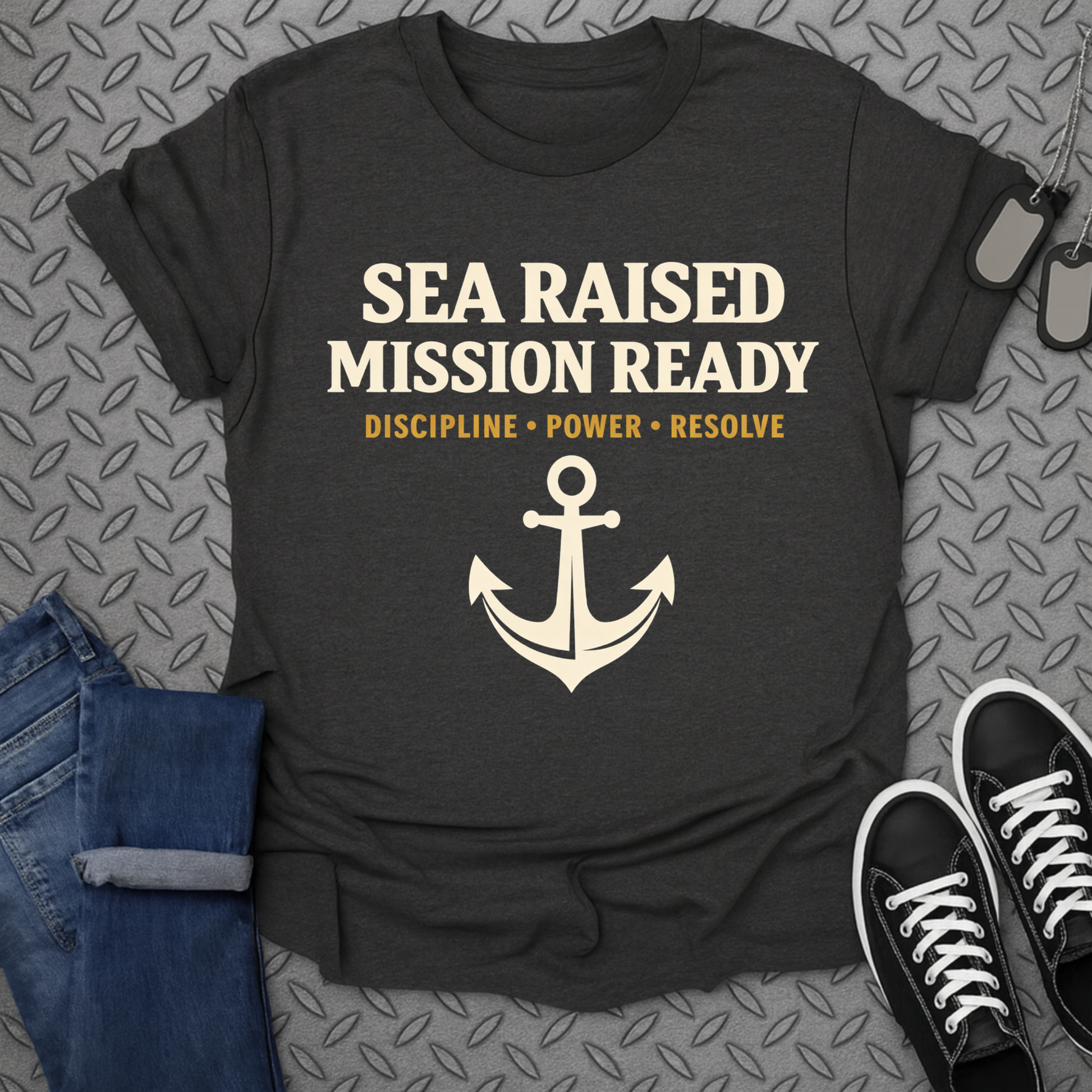 Sea Raised Mission Ready Discipline Power Resolve Tee