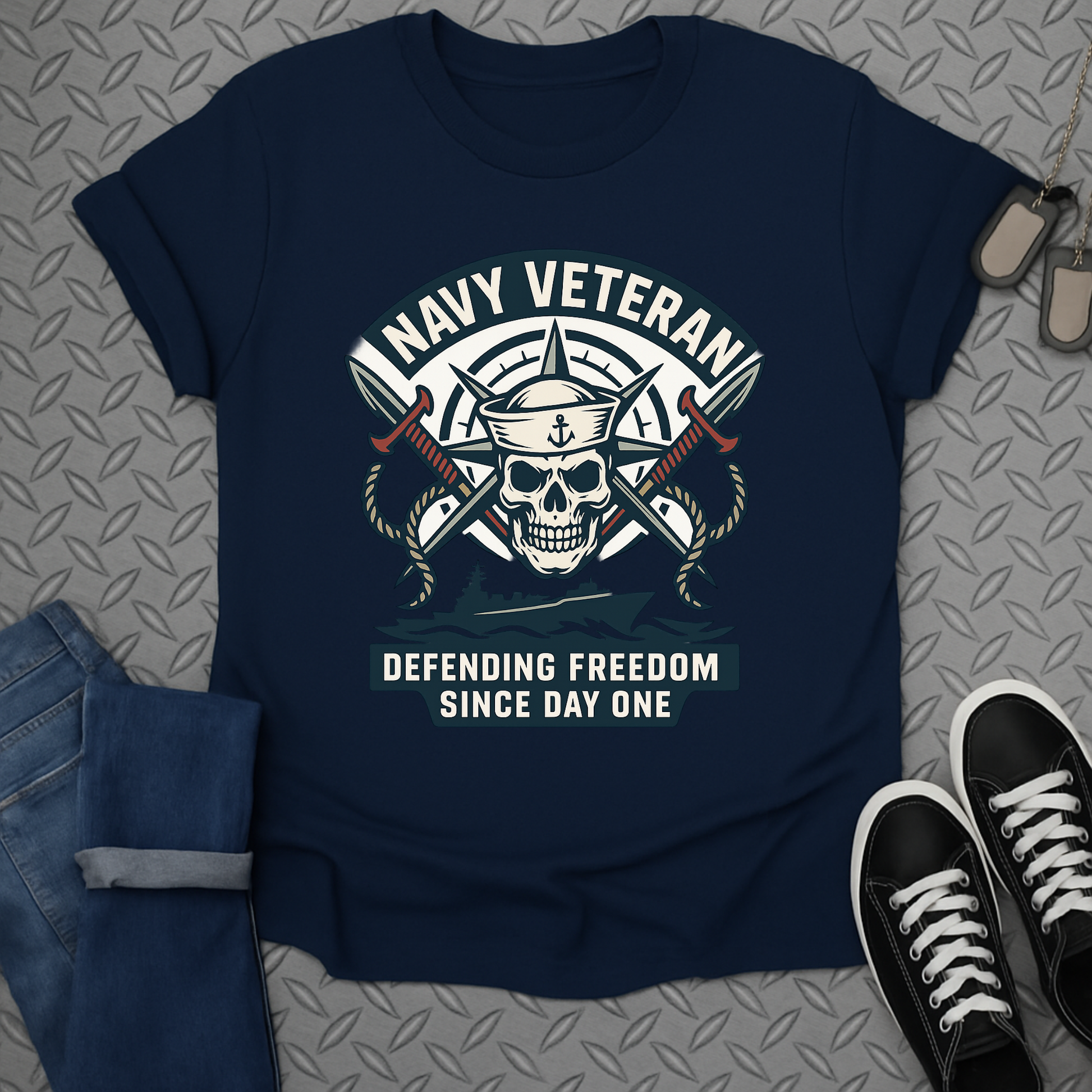 Navy Veteran Defending Freedom Since Day One Shirt
