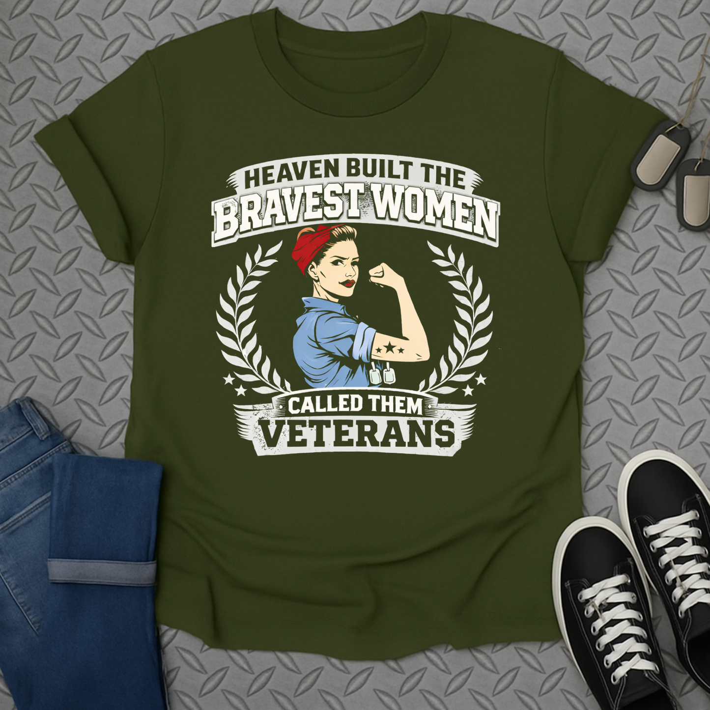 Heaven Built The Bravest Women Called Them Veterans Shirt