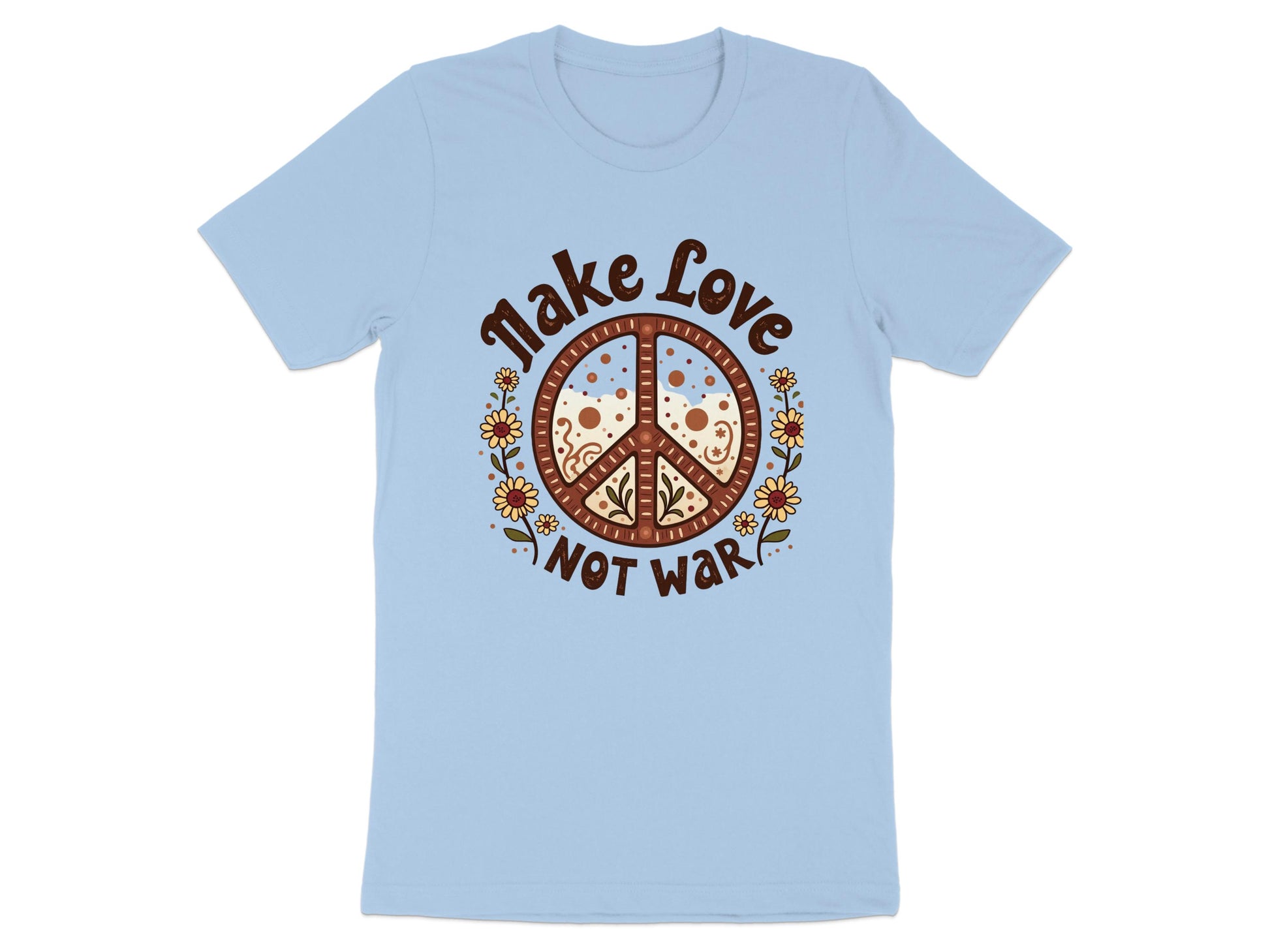 Make Love Not War Peace Sign Graphic Tee product