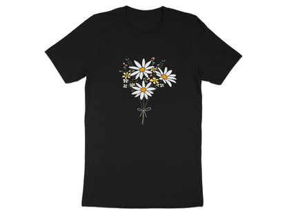 Lovely White Daisy Bouquet Printed T-shirt