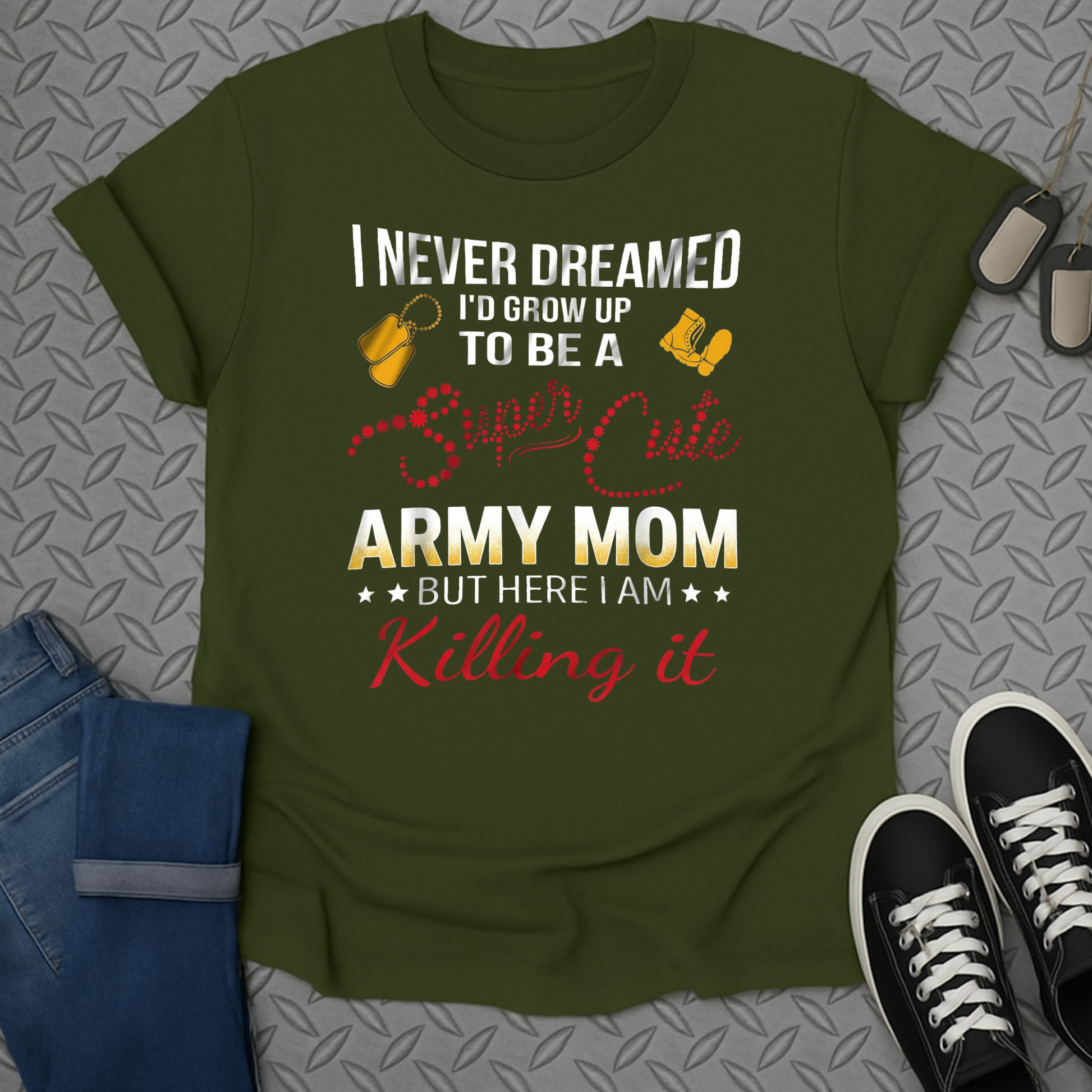 Super Cute Army Mom Killing It T-shirt
