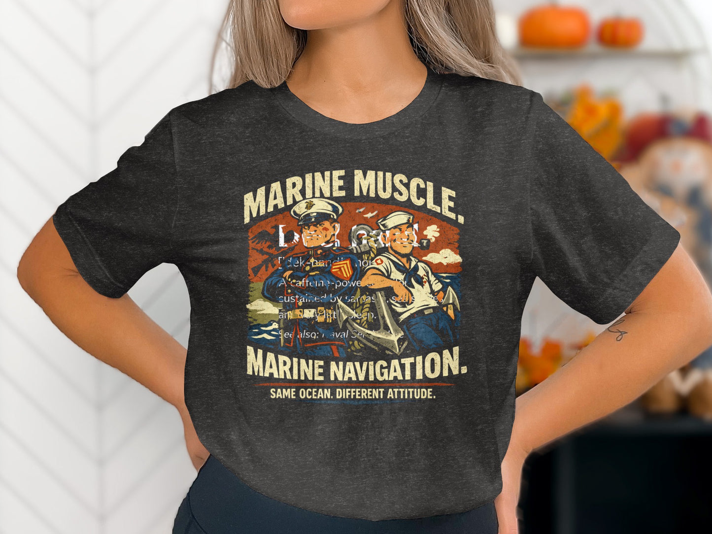 Marine Muscle Marine Navigation Attitude T-Shirt