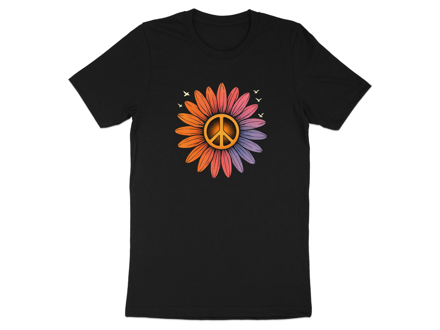 Vibrant Peace Sign Flower Art Design T-shirt product type