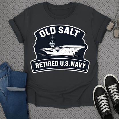 Old Salt Retired U.S. Navy Graphic T-shirt