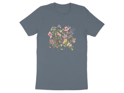 Beautiful Floral Design on Grey T-shirt product