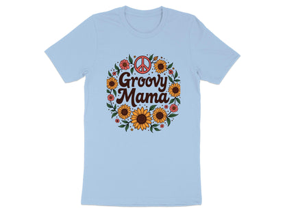 Groovy Mama T-Shirt with Peace Sign and Flowers product type