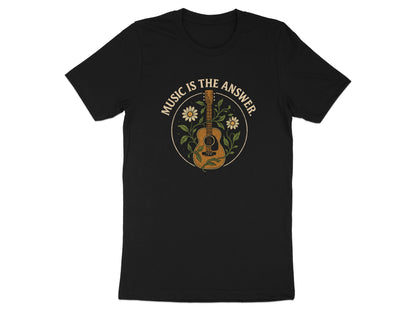 Music Is The Answer Guitar Design T-Shirt product type