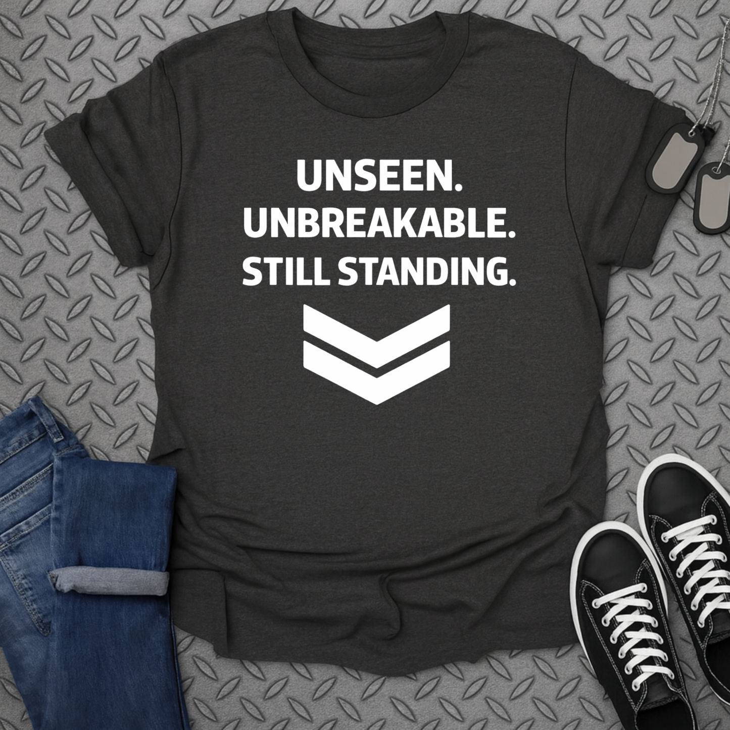 Unseen unbreakable still standing tshirt