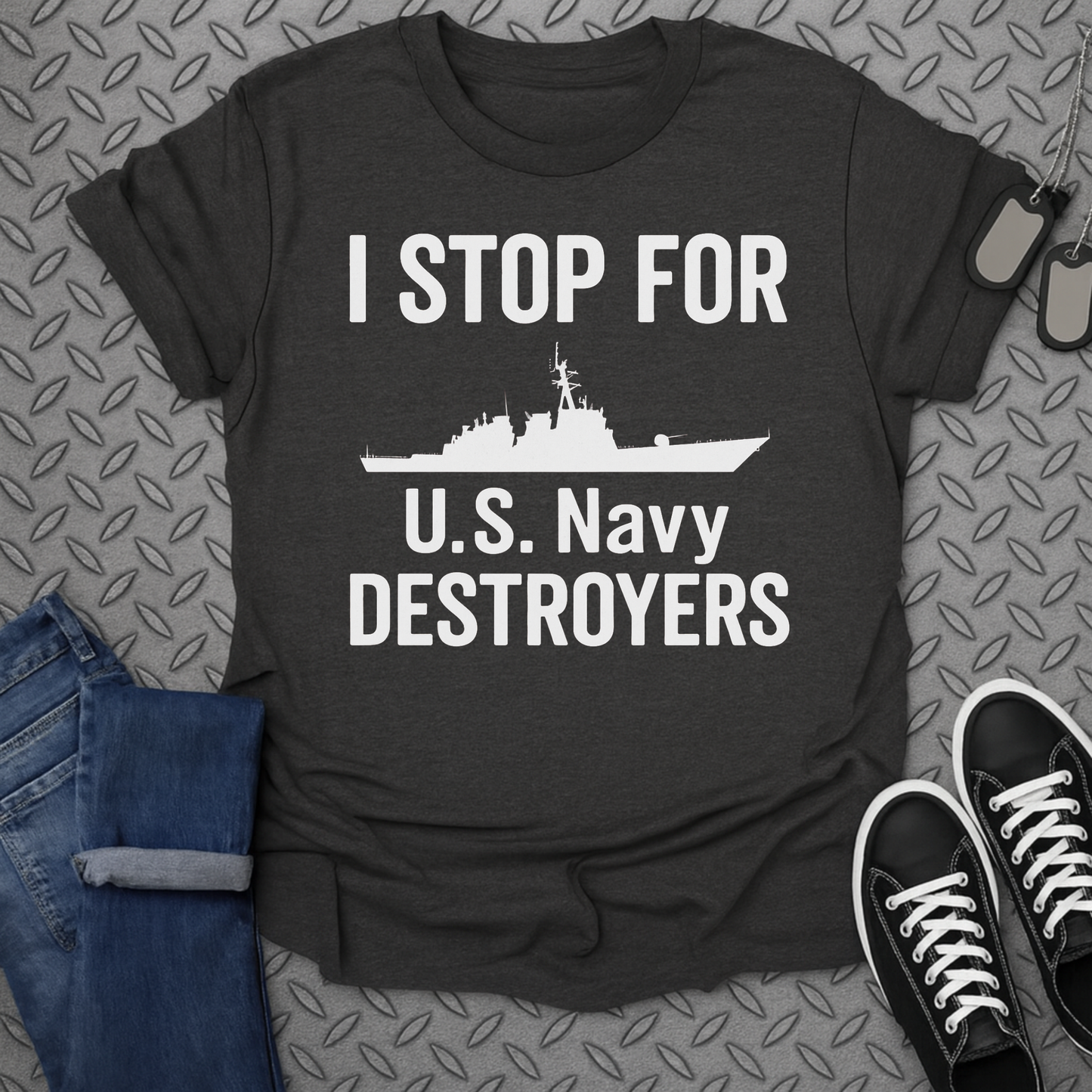 i stop for u.s. navy destroyers tshirt