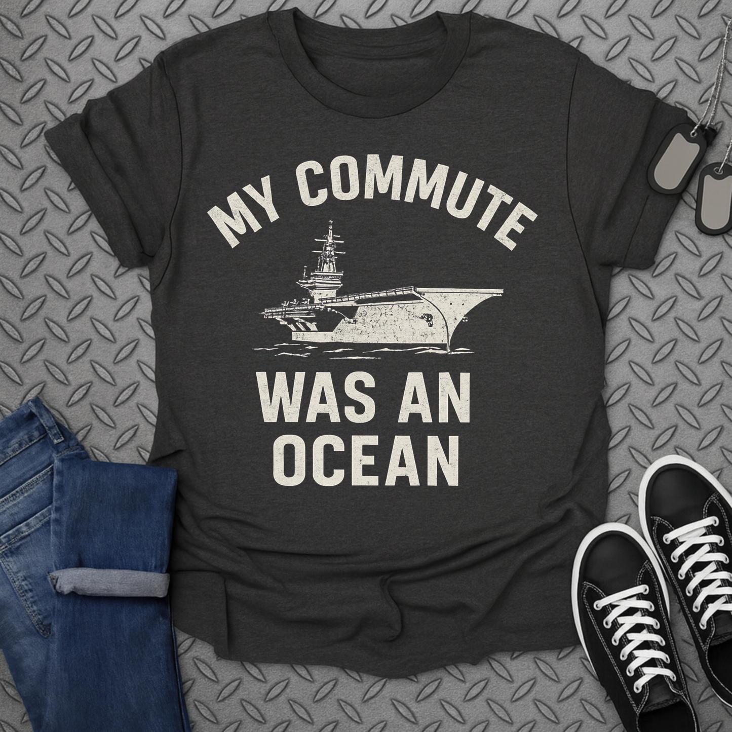 my commute was an ocean tshirt