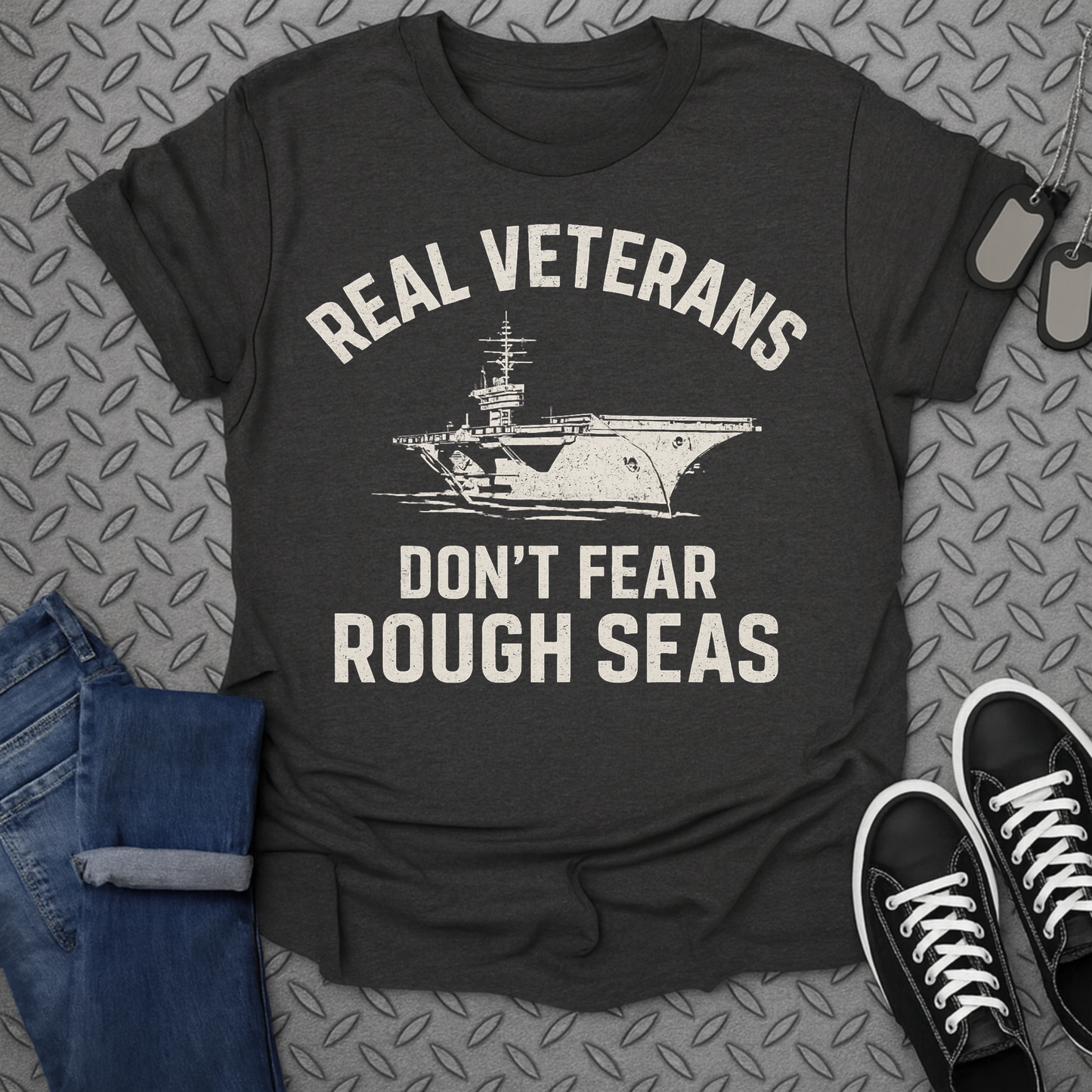 real veterans don't fear rough seas tshirt