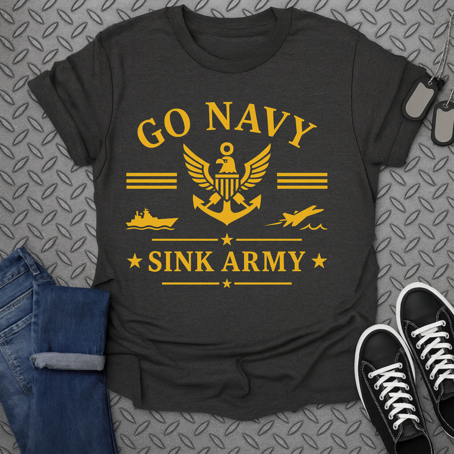 go navy sink army tshirt