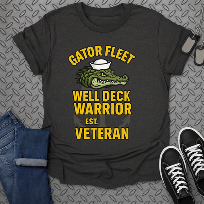 gator fleet well deck warrior est veteran tshirt