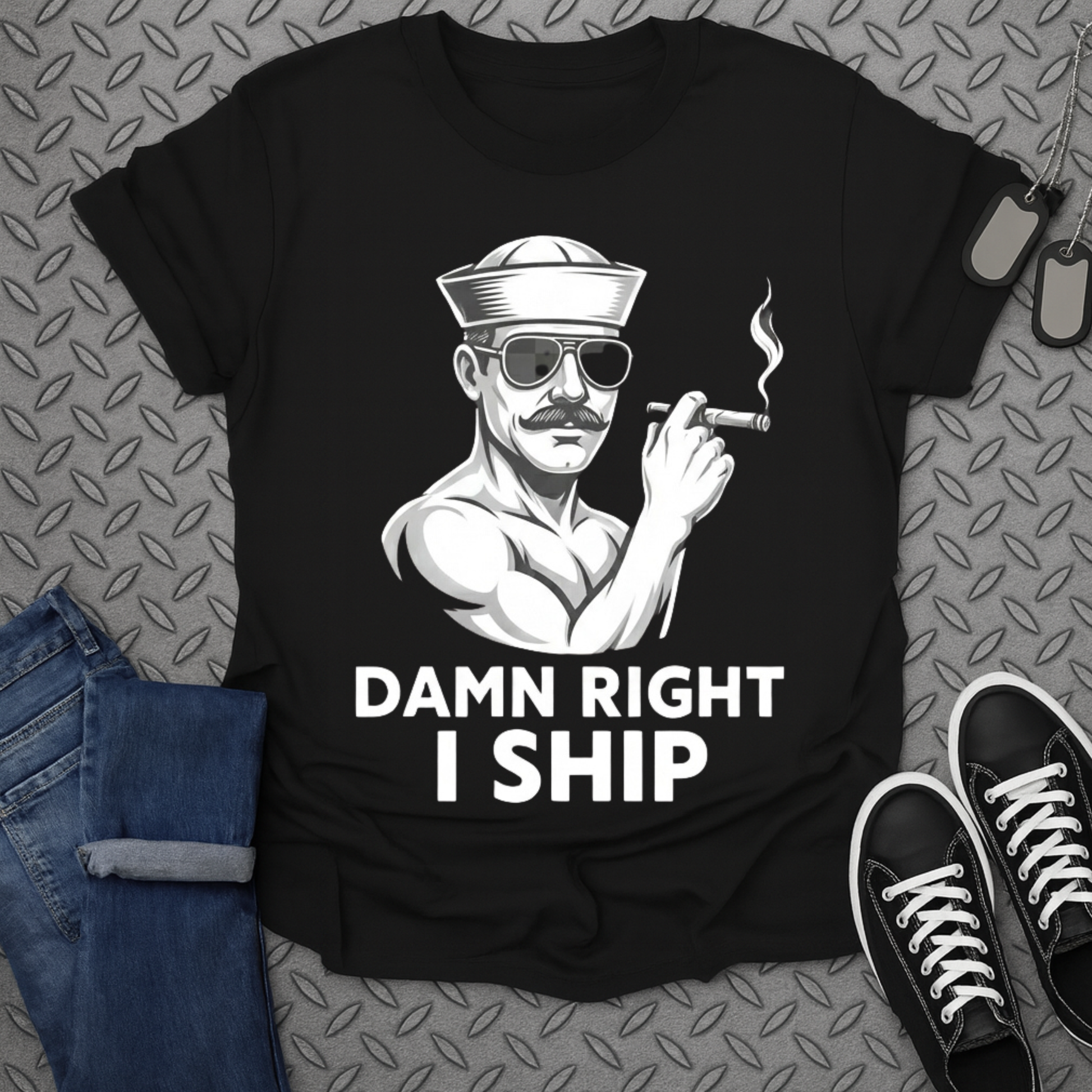 Damn Right I Ship T-shirt Funny Graphic Novelty Product