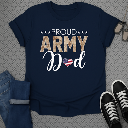 Patriotic Proud Army Dad Graphic Design T-Shirt