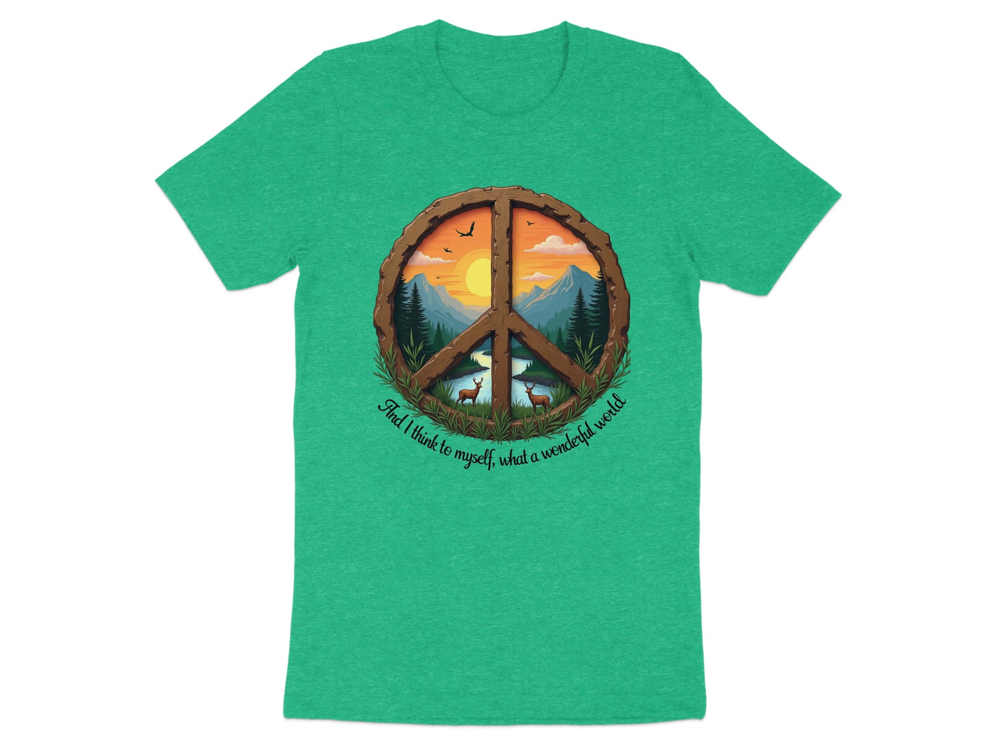 Peaceful Nature Illustration Graphic Tee product