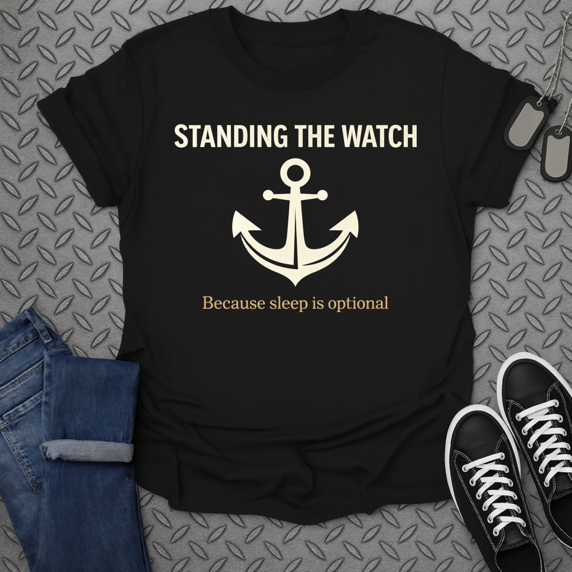 Standing The Watch Because Sleep Is Optional T-Shirt