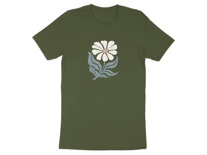 Vintage Flower Graphic Teal T-shirt Casual Wear product type