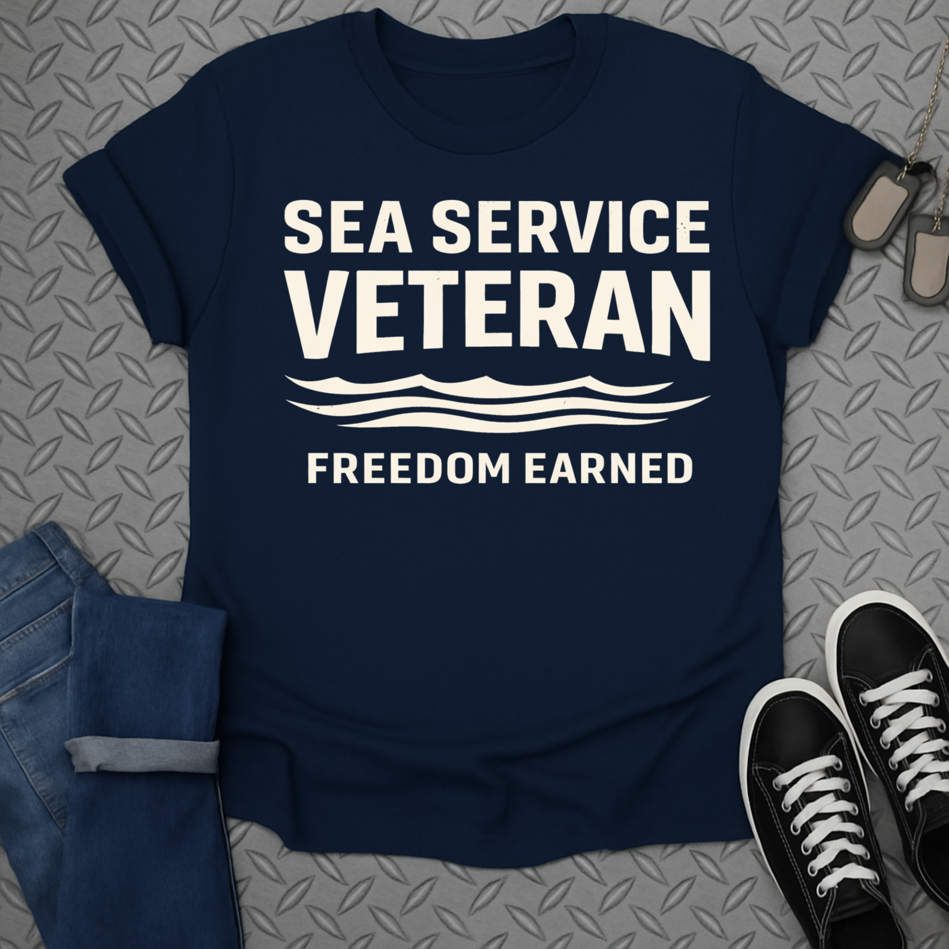 Sea Service Veteran Freedom Earned T-shirt