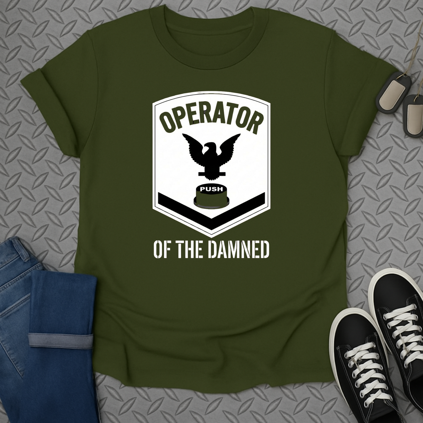 Operator Push Of The Damned Graphic T-Shirt