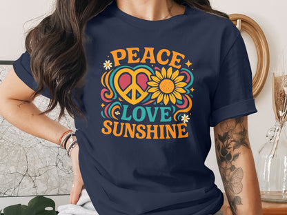 Peace Love Sunshine Tee with Positive Vibes product