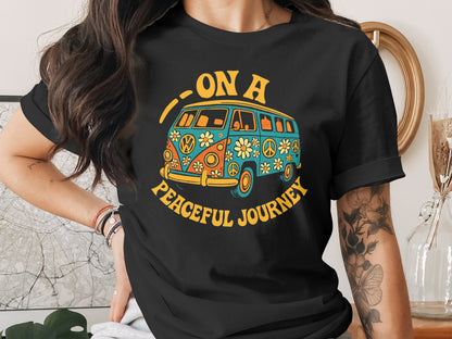 On a Peaceful Journey Groovy Bus T-Shirt product