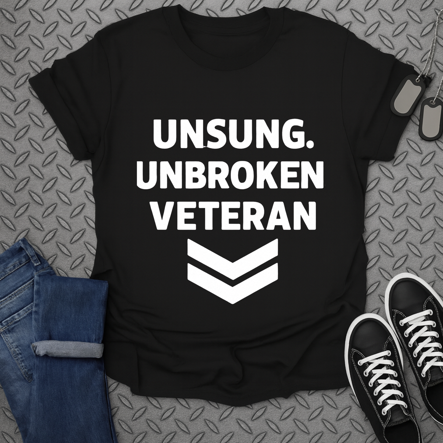 Unsung Unbroken Veteran T-Shirt for Everyday Wear
