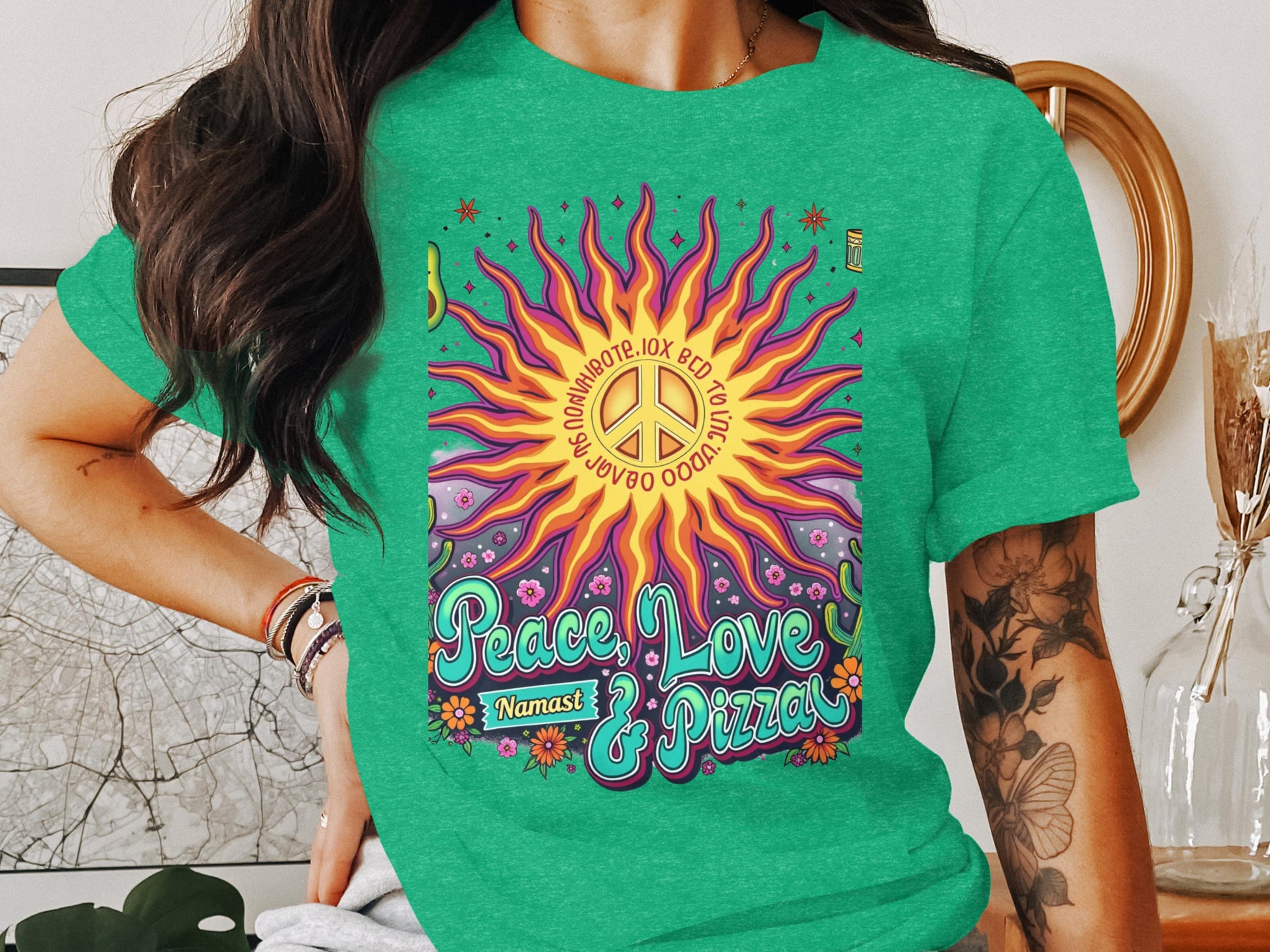 Peace Love and Pizza Graphic T-Shirt product type