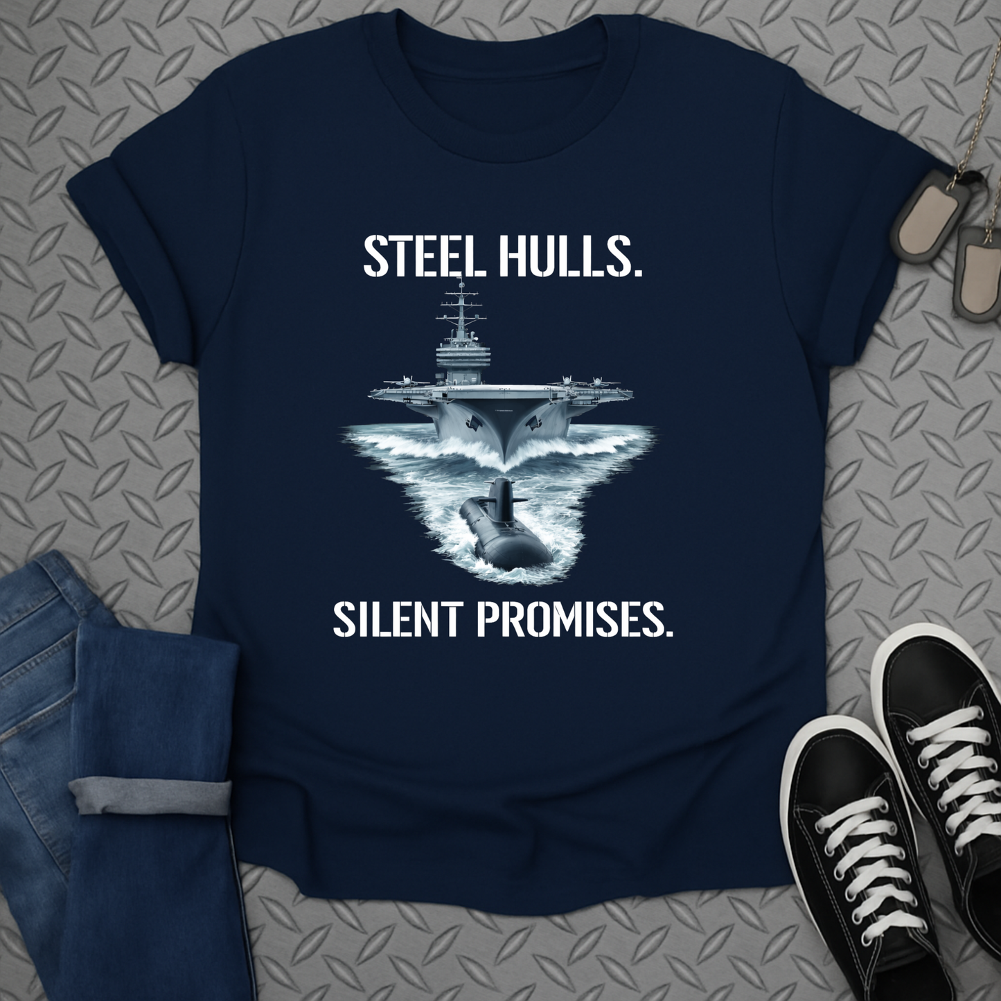 Steel Hulls Silent Promises Graphic Tee Product