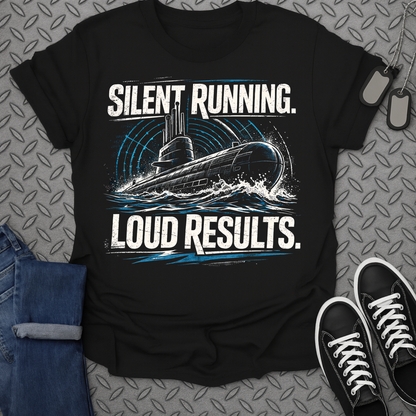 Silent Running. Loud Results. Submarine Vessel Boat shirt
Submarine
SilentRunning
LoudResults
Naval
Military
Marine
Sea
Ocean
Underwater
Vessel
Boat
Sailor
Navy
Diving
Sub
Watercraft
Stealth
DeepSea
Aquatic
Warfare