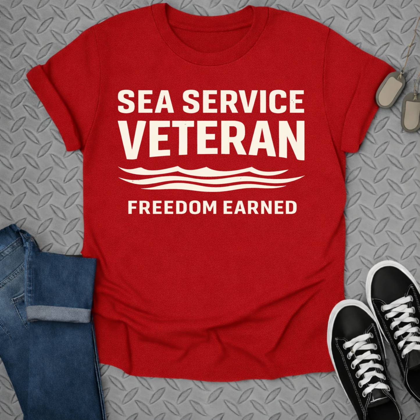 Sea Service Veteran Freedom Earned T-Shirt