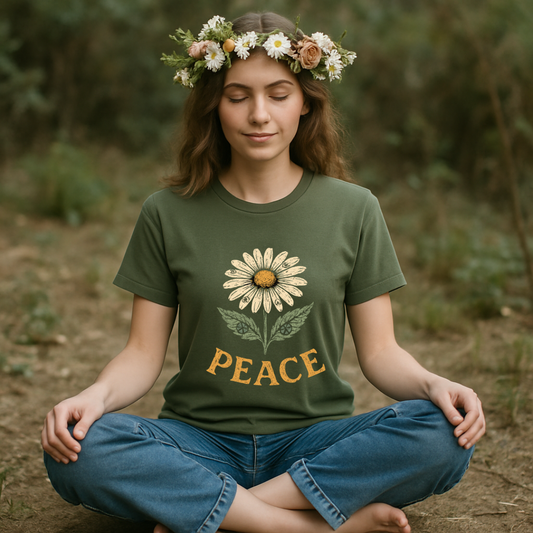 Peace Sunflower Meditation Themed Apparel product