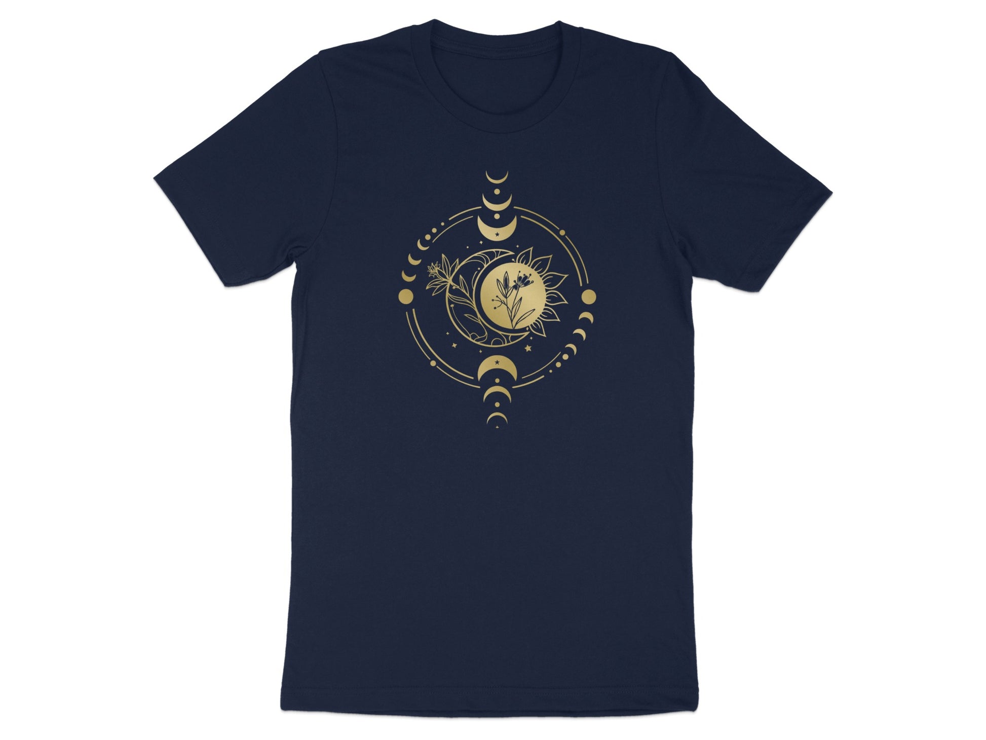 Moon Phases Lotus Flower Graphic T-Shirt product