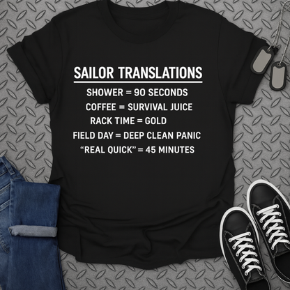 Sailor Translations Funny Quote Shirt for Navy Enthusiasts