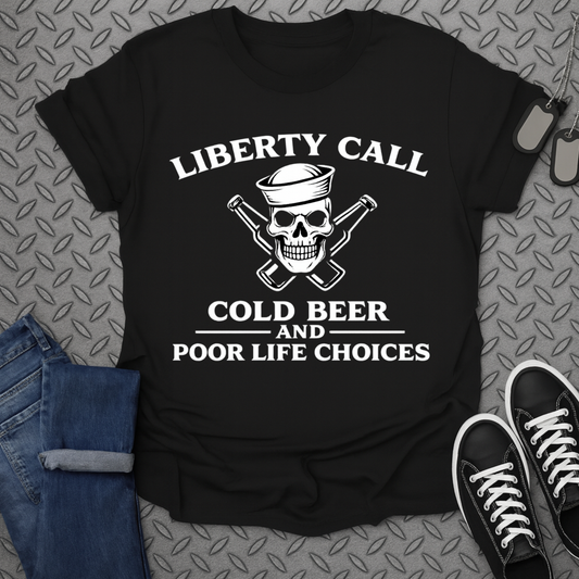 Liberty call cold beer tshirt