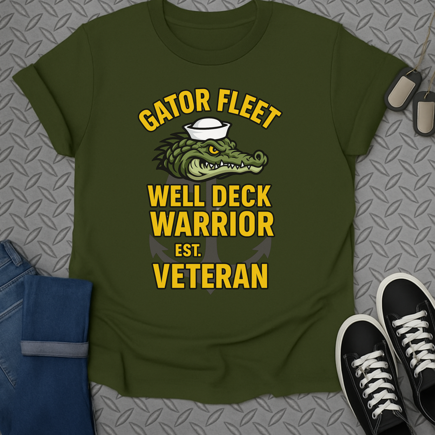 gator fleet well deck warrior est veteran tshirt