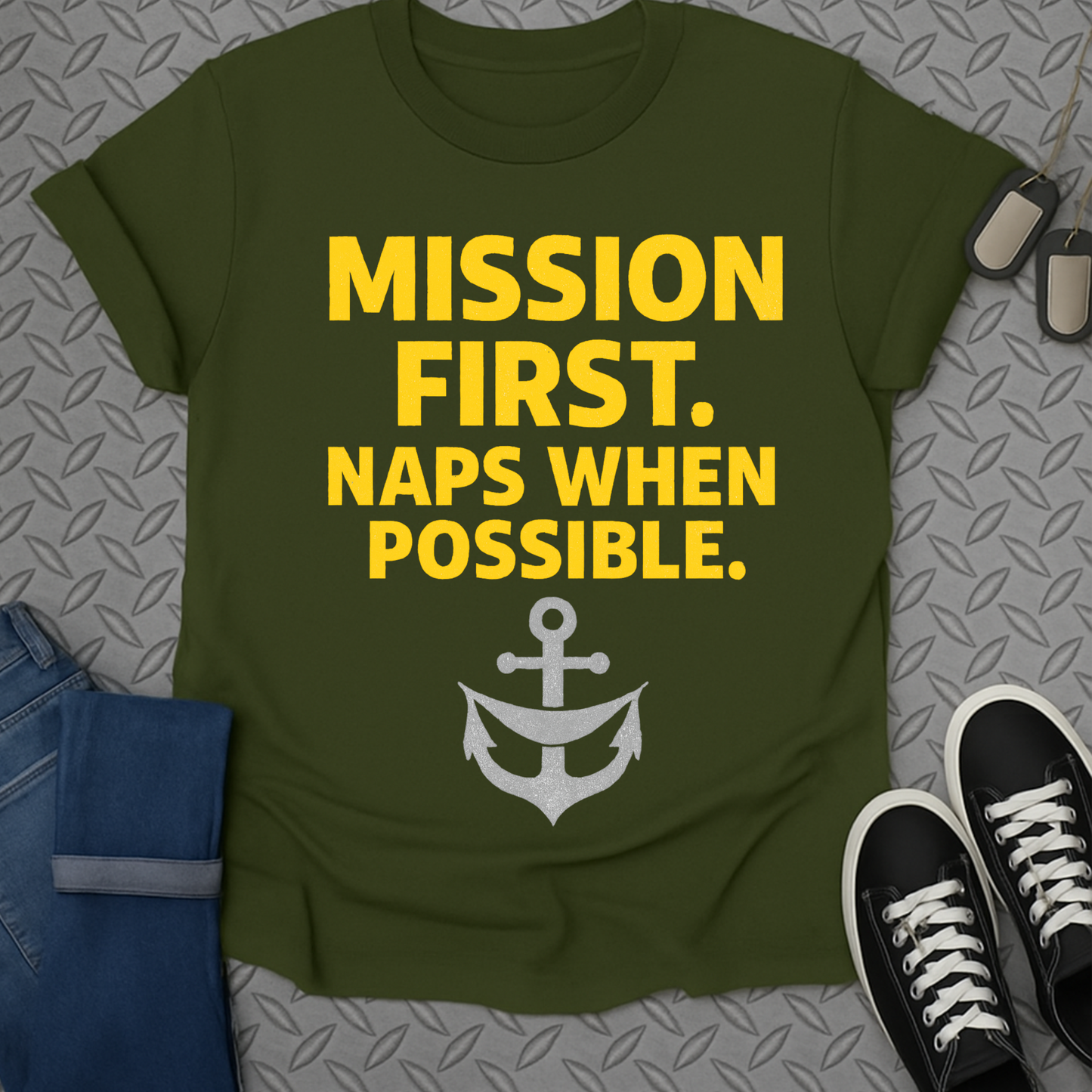 mission first naps when possible tshirt