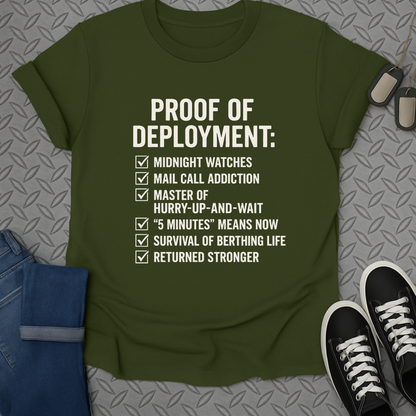 proof of deployment tshirt