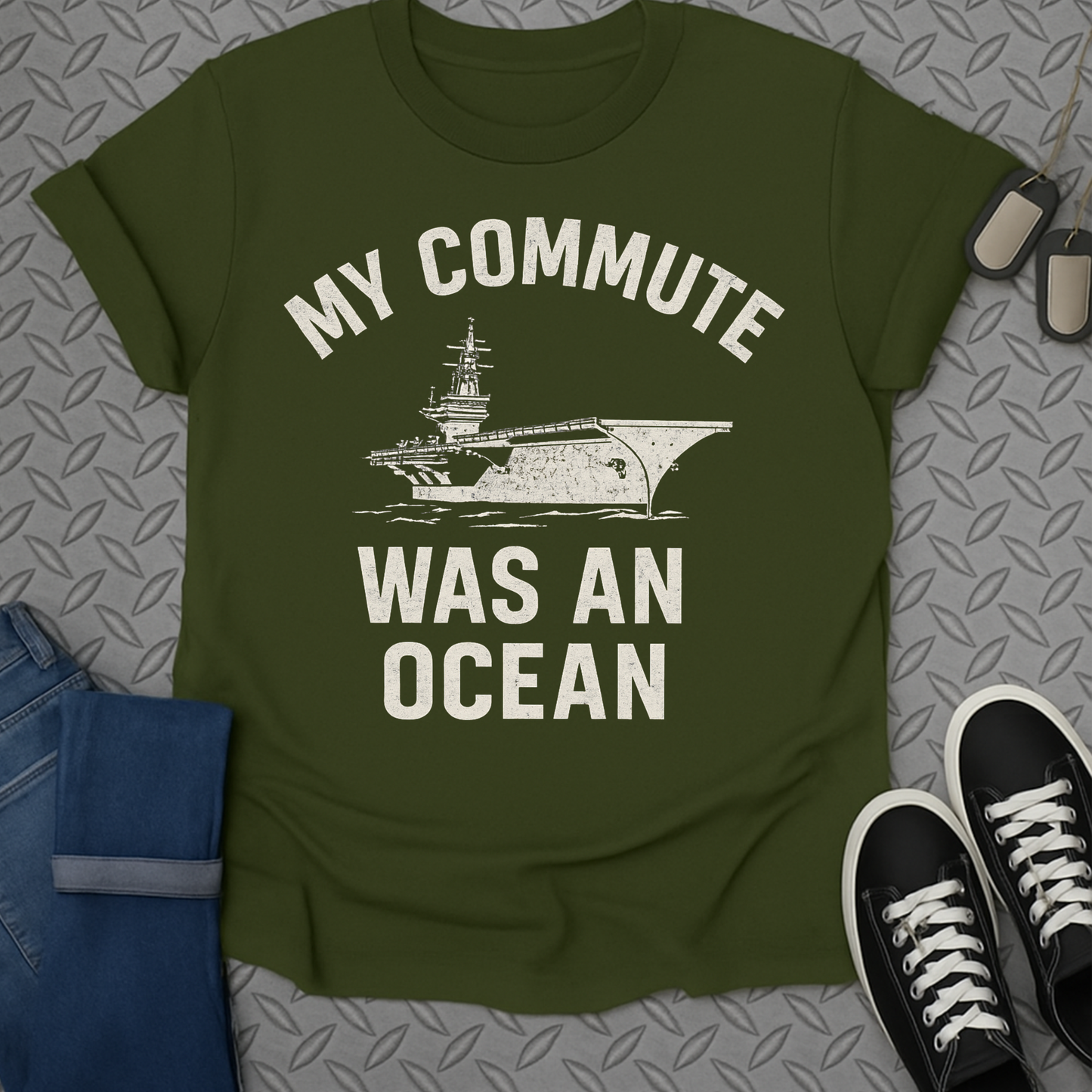 my commute was an ocean tshirt